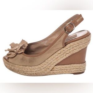 Valentino Garavani Brown Wedge Sandals